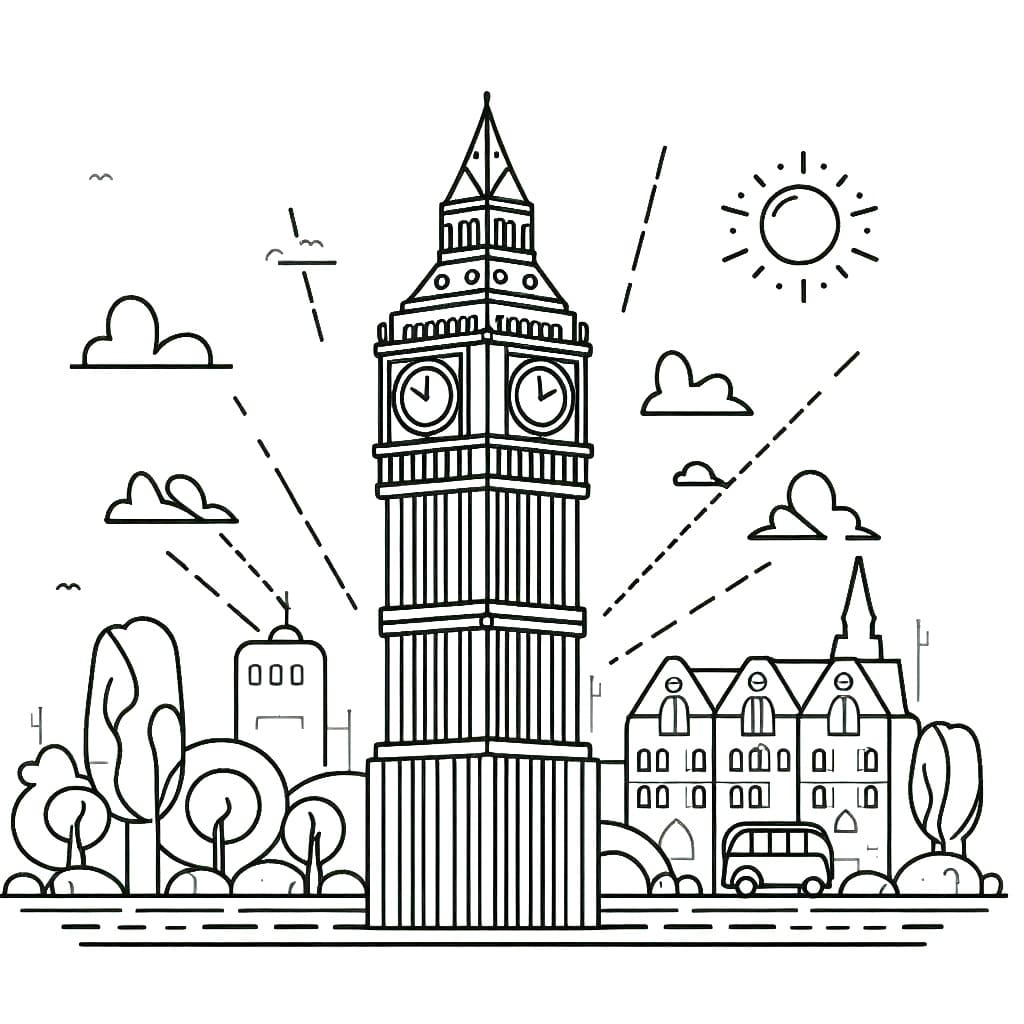 Free Printable Big Ben coloring page - Download, Print or Color Online ...