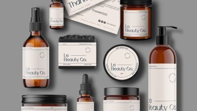 Editable Cosmetic Label Template, DIY Custom Beauty Product Label ...