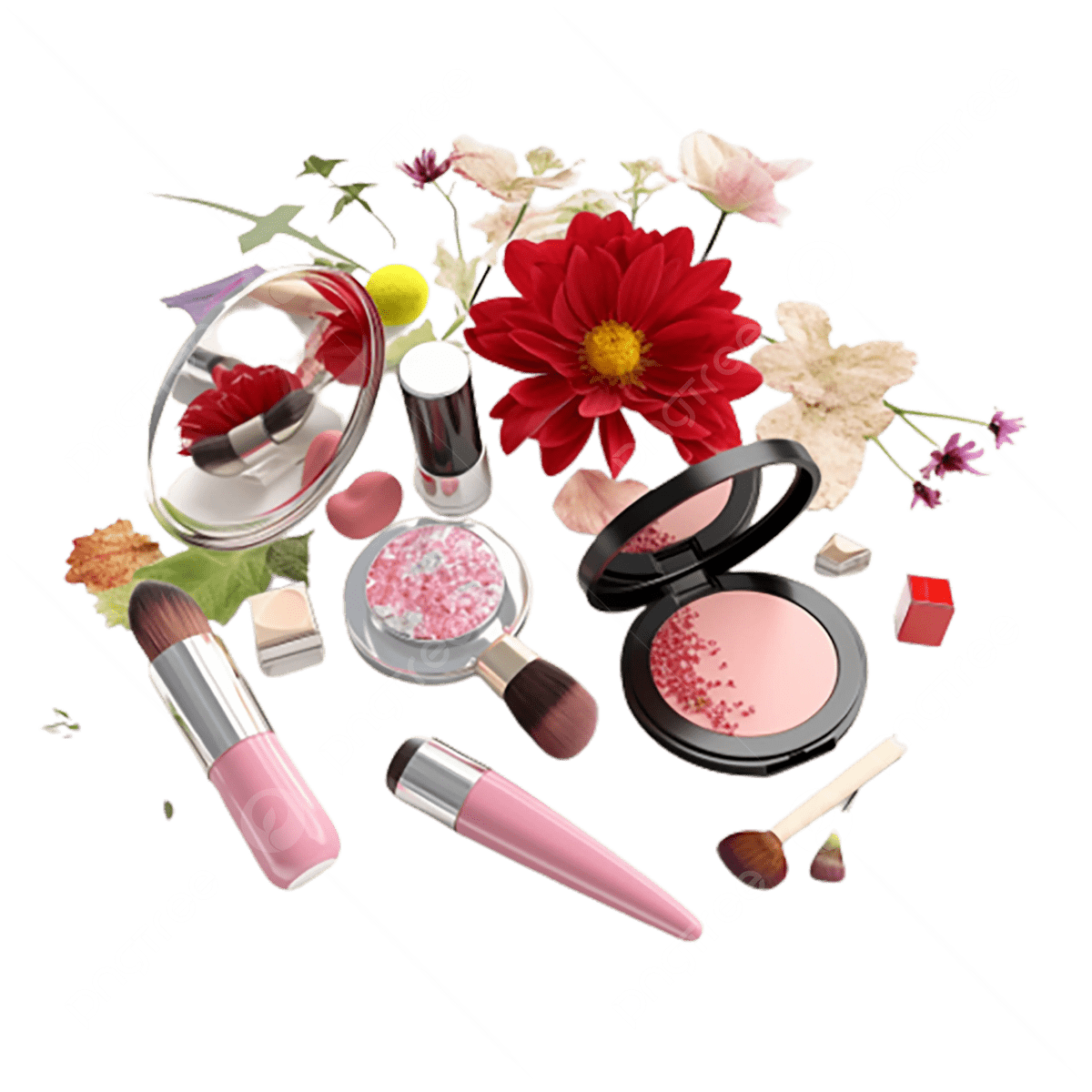 Herramientas Cosméticas Para El Cuidado De La Piel PNG , Articulado ...