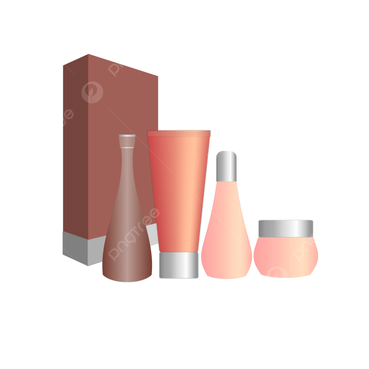 Cosmetic Packaging White Transparent, Orange Packaging Cosmetic Mockup ...